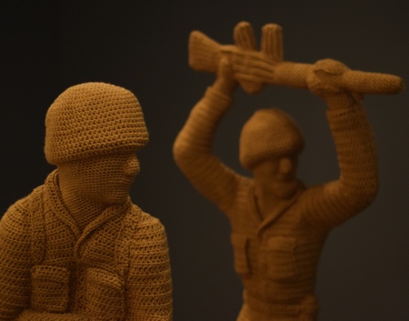 Crocheted Army Men Toy