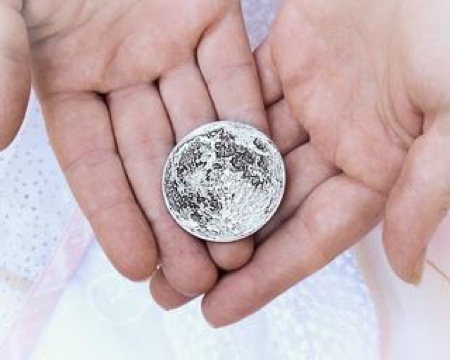 Moon Silver Coin