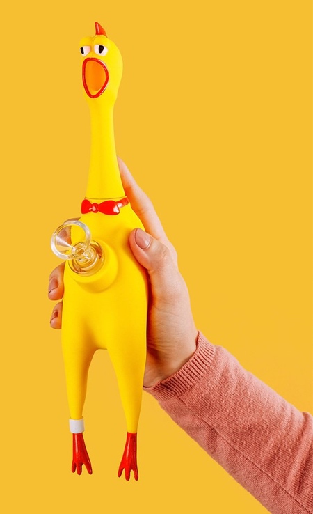 Yellow Rubber Chicken Bong