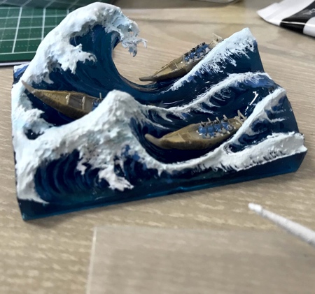 Great Wave 3D Sculpture