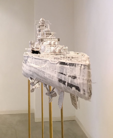 Battleships made of Newspapers