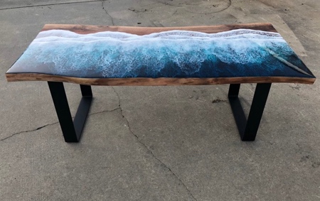 Ocean Resin Coffee Table