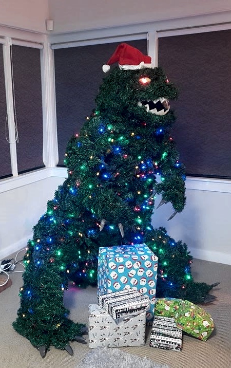 Giant Godzilla Christmas Tree