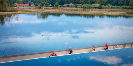 Cycling Through Water Bridge