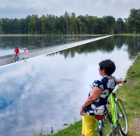 Cycling Through Water Bike Path