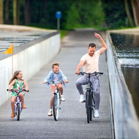 Cycling Through Water Bicycle Path