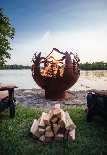 Burning Forest Fire Pit