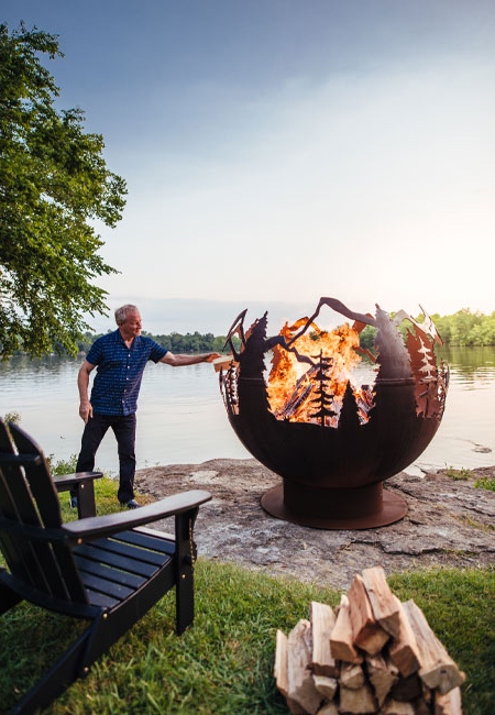 Forest Globe Fire Pit