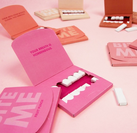 Zoe Schneider Bite Me Gum Packaging