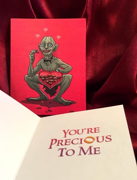 GOLLUM Lord of the Rings Valentines Day Card