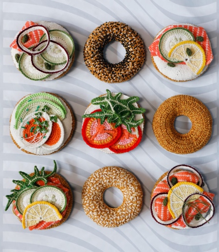 Crocheted Bagels