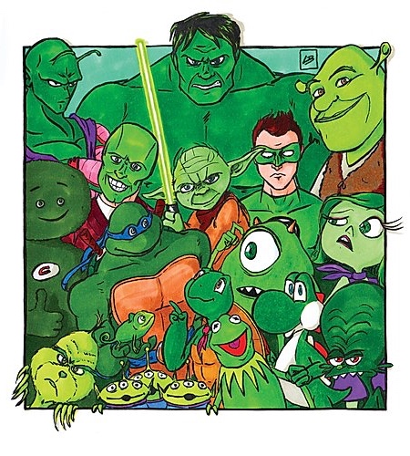 Green Famous Characters