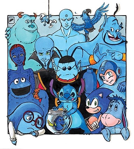 Blue Famous Characters