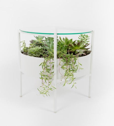 Glass Planter Table