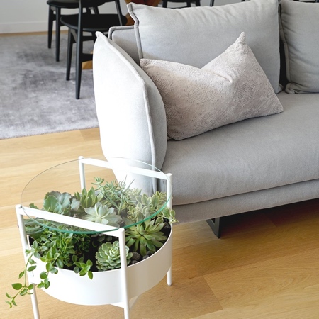 Glass Planter Coffee Table