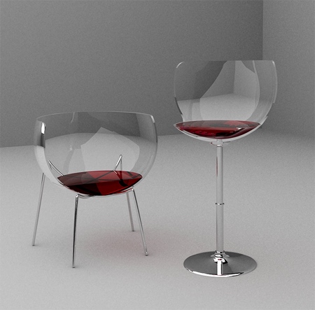 Marta Del Valle Hernandez Wine Glass Chair