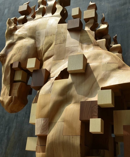 Pixelated Chess Horse