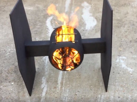 Star Wars TIE Fighter BBQ Fire Pit