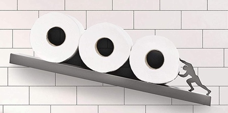 Tilted Toilet Paper Shelf