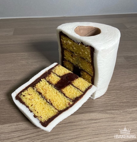 Toilet Paper Roll Cake