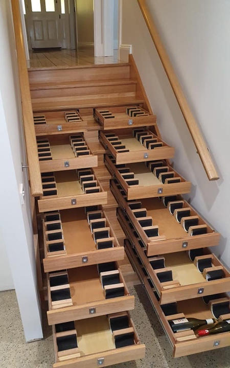 Staircase Wine Storage