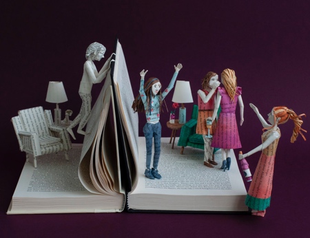 Bethany Bickley Book Page Sculptures