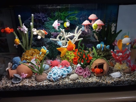 Crocheted Fish Tank