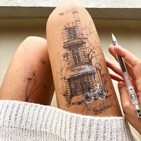 Drawings on Leg