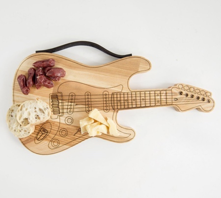 Wooden Guitar Cutting Board