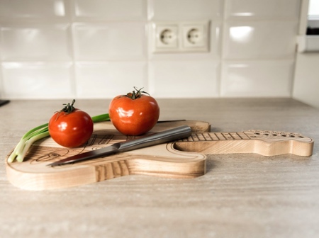 Wood Guitar Cutting Board