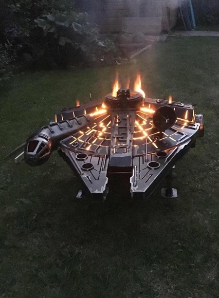 BurnedbyDesign Millennium Falcon Fire Pit