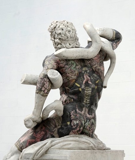 Tattooed Statue