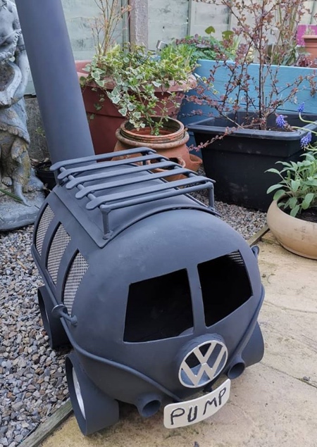 VW Bus Wood Burner