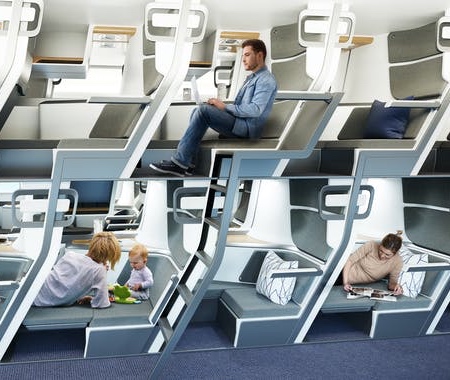 Economy Lie-Flat Airplane Seats