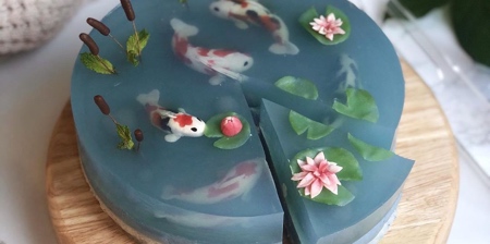 Koi Pond Cake