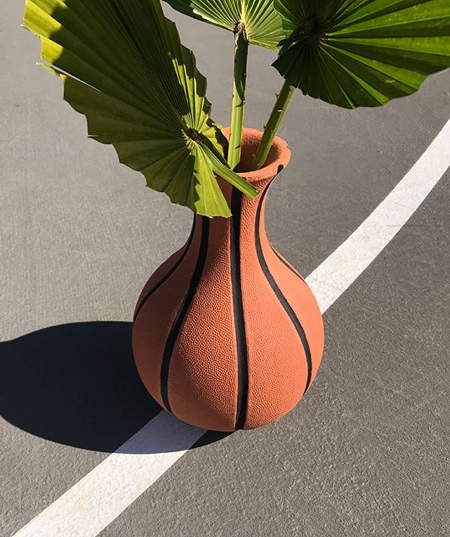 Ceramic Basketball Vase