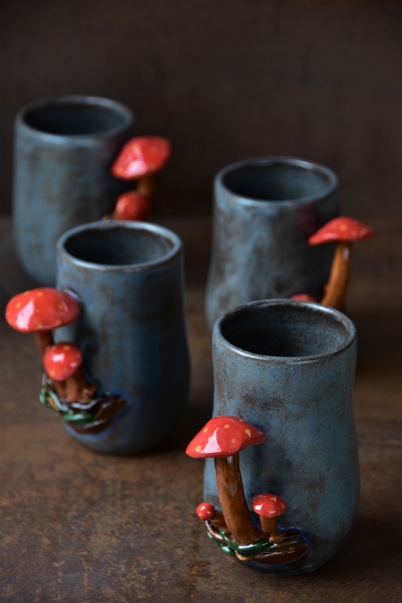 Divine Pine Studios Mushroom Mugs