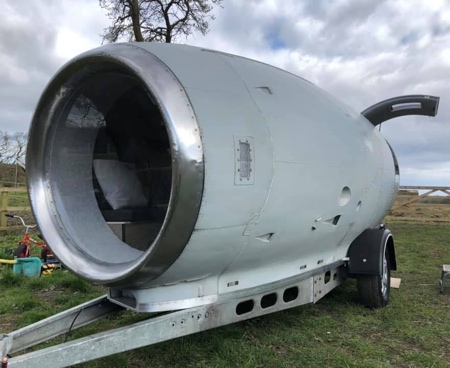 Airplane Engine Camper Trailer