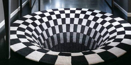 3D Hole Rug