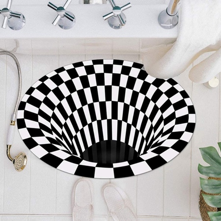 Optical Illusion Hole Rug