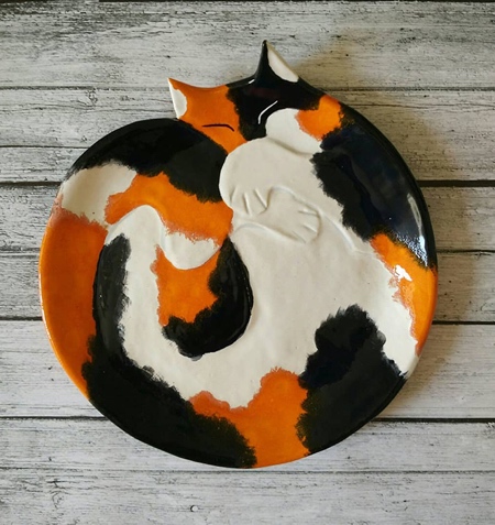 Ceramic Cat Plates