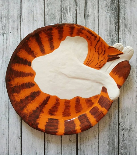 Sleeping Cat Plate