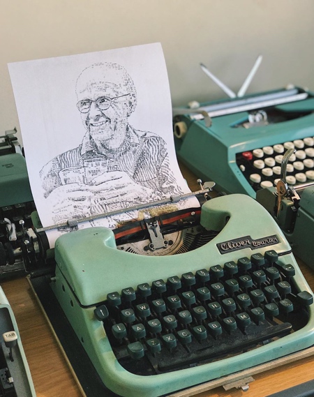 James Cook Typewriter Art