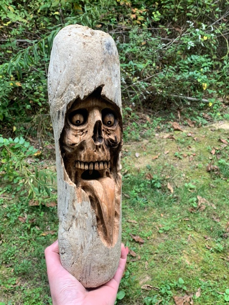 Wood Spirit Wood Carving - JoshCarteArt