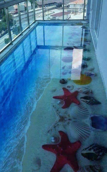 3D Epoxy Glass Floor