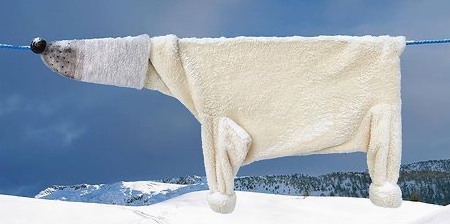 Polar Bear Made of Clothes