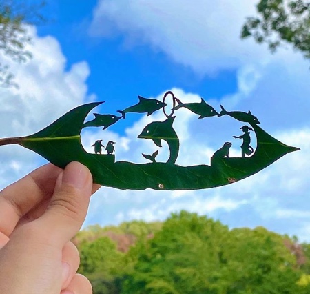 Japanese artist Lito Leaf Art