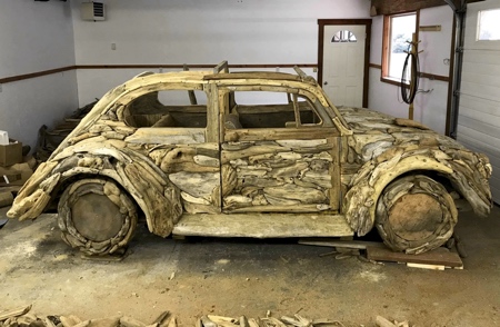 Driftwood Volkswagen Beetle Car