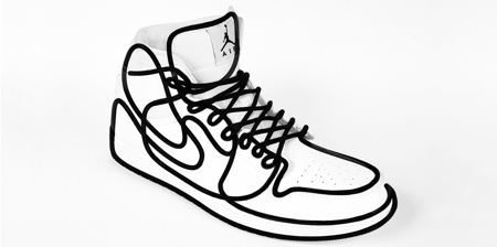 Line Art Nike Shoes