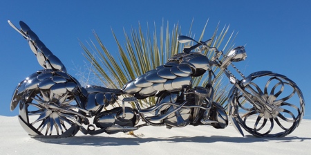 Motorcycles made of Spoons